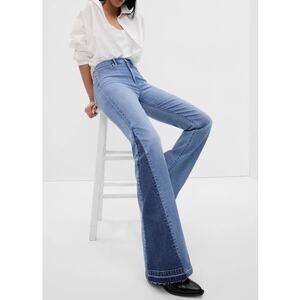 GAP 70's Flare High Rise Bell Bottom Jeans Blue 12 / 31